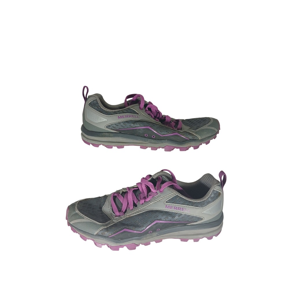 Merrell Trail Running Shoes 8 Grey Purple Gorpcore Hiking J35730